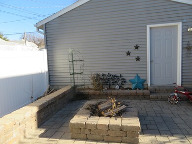 Back yard with firepit