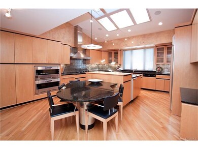 Sparking modern gourmet kitchen.