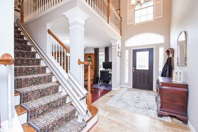 This view of the front entry, from the inside, is