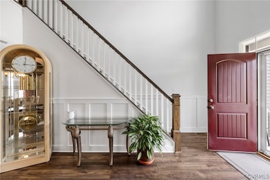 As you step inside, the two-story foyer makes a st