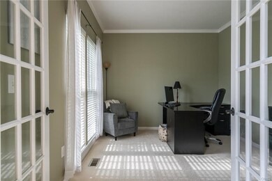 French doors give you privacy in this office