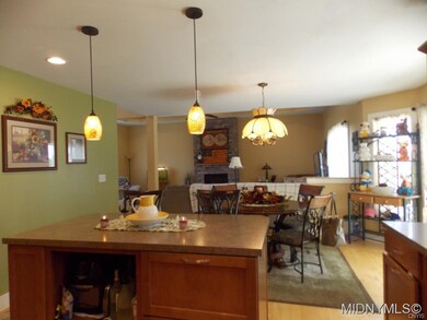 Kitchen view to living room