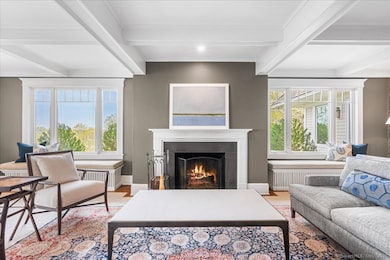 Beautiful fireplace in the family room