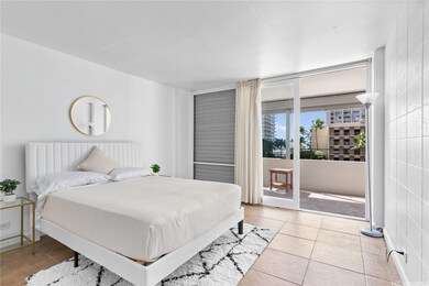 Bedroom 1 and lanai with the peek-a-boo ocean view