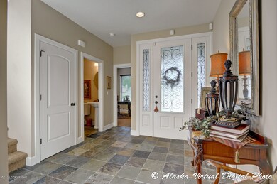 Front entry with slate floor