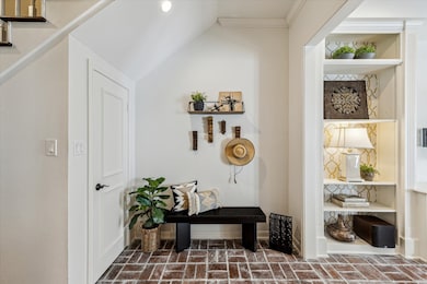 An under-stair closet can store you coats, umbrellas and more.