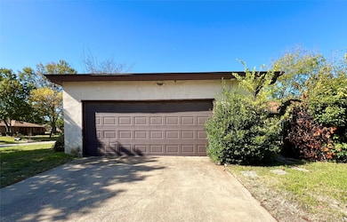 Garage with driveway