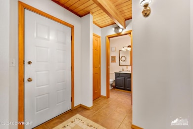 Main entry w tiled floors
