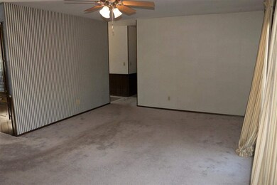 Very nice size living room with French doors to th