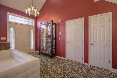 The front door entry as well as entry from the gar