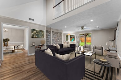 Virtually staged! Living/Family room!