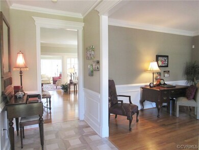 Foyer looking into living room/ office