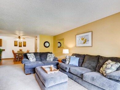 This bright condo is spacious and inviting.