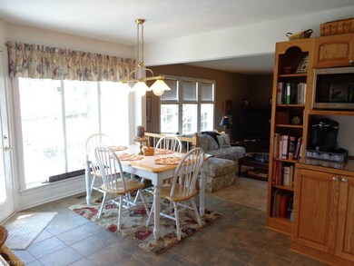 Open kitchen view #2, dining area w/new tile floor