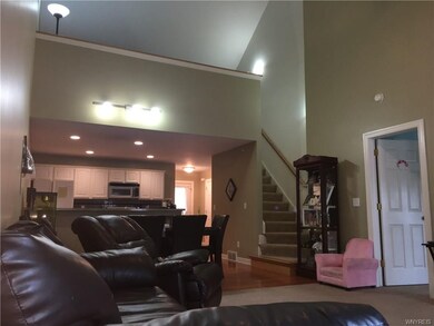 Main floor living space - loft above overlooks