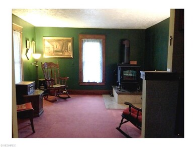 Front parlor with wood burner for optional heat
