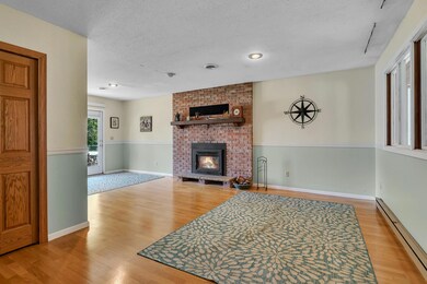 wood burning fireplace