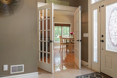 French doors to kitchen
