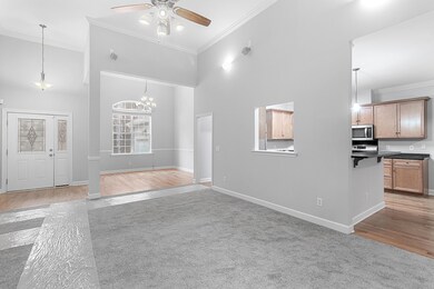 Living Room Open to Kitchen, Foyer & Din