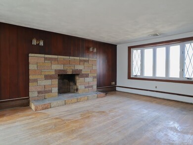Living room with fireplace