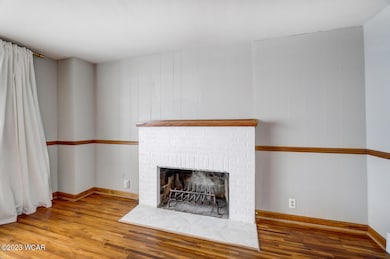 wood burning fireplace