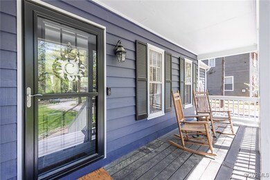 Wooden terrace with a porch