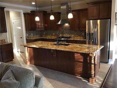 Gorgeous island with sink in the center, great for