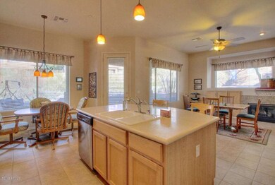 Kitchen open to family room