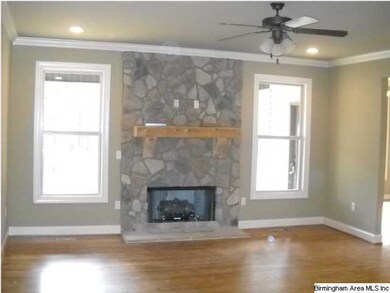NIce Family Room and Stone Fireplace
