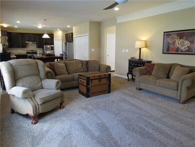 This view of the family room showcases the flow be