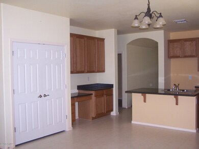 Desk in kitchen