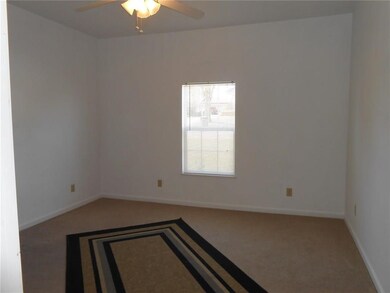 Bedroom 1 has tall ceilings, fresh paint and plent
