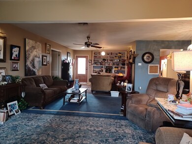 View from living room to entry