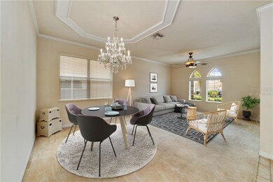Virtually Staged Dining/Living room Combo
