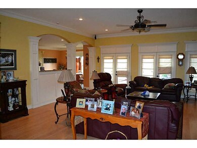 Living Room. custom mill work throughout