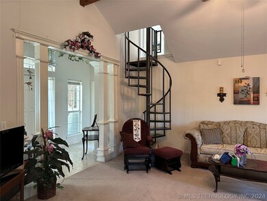 LIVING ROOM W/STAIRCASE TO CRAFT ROOM/OFFICE
