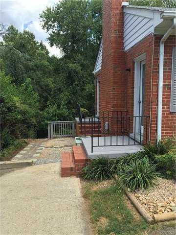 Side porch and entrance to office/study