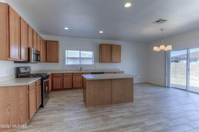 Kitchen with Rich Wood Cabinets