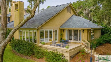 Deck overlooks the marsh and river. Large common a