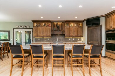 Glazed Birch Cabinets, with crown and apron. Islan