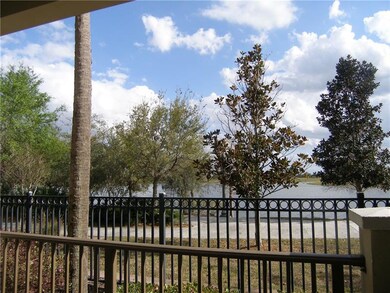 View of walkway and Lake Cay from private patio