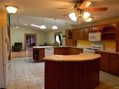 Kitchen is open into living room