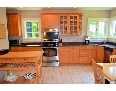 Kitchen. Renovated kitchen full of light with view