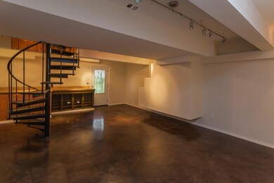 downstairs