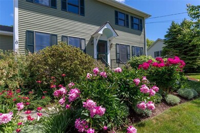 Garden view and new front entrance.