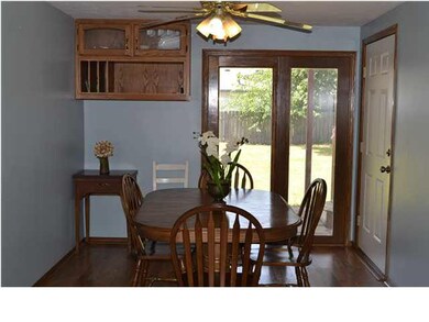 Spacious dining area just steps away from the kitc