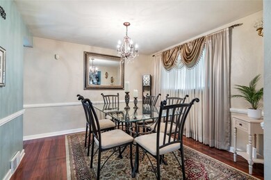 Dining room opens up beautifully to the living roo