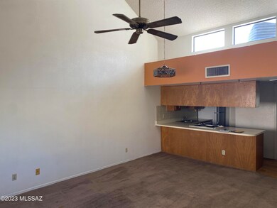 Living room towards kitchen, view 1