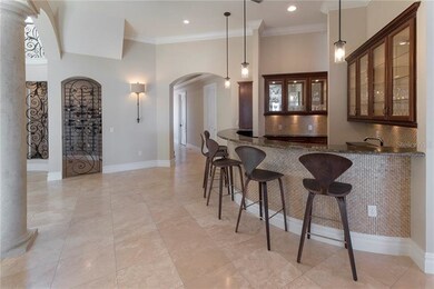 Gorgeous large built-in bar.