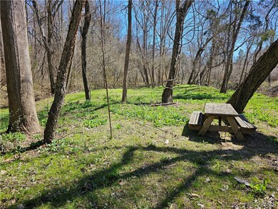 Grassy area just above the riverfront